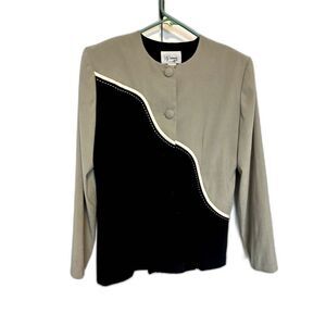 VINTAGE DJ SUMMERS Faux Suede Women's Blazer Jacket Button Up 1980s Office Sz 8